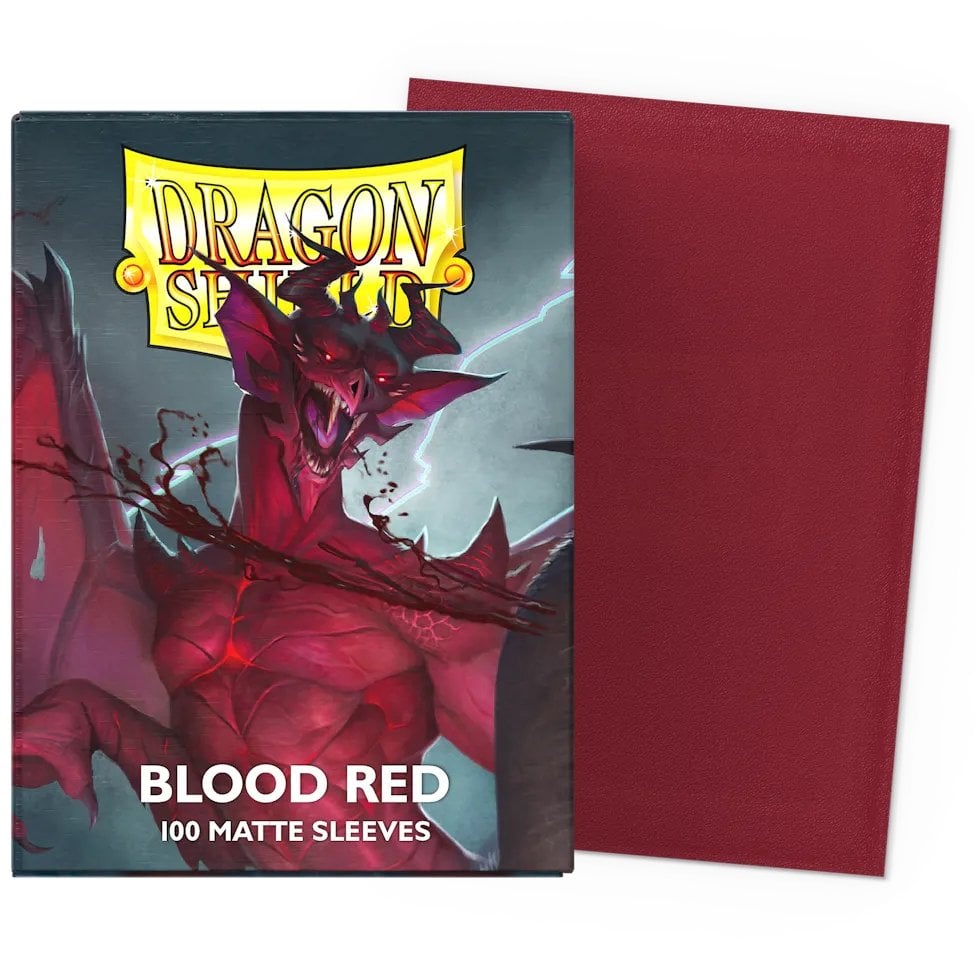 Protège-cartes Dragon Shield Matte Blood Red x100 (taille standard)