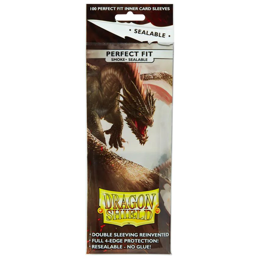 Sous-pochettes Dragon Shield Perfect Fit Sealable Smoke x100 (refermables)