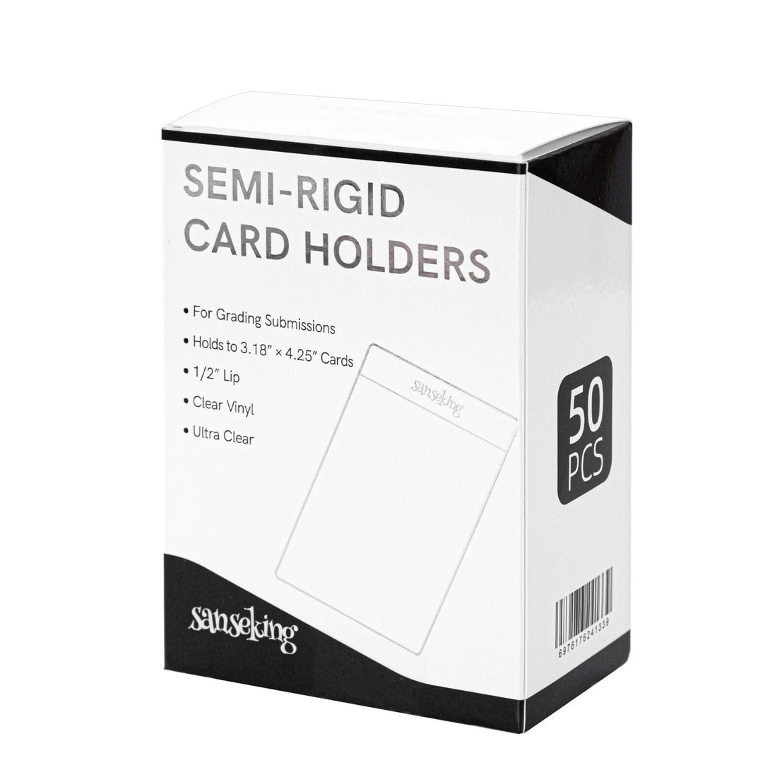 Protections semi-rigides Sanseking pour cartes x50 (type Card Saver)