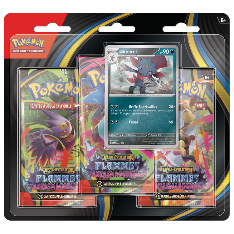Tripack Pokémon Flammes Fantasmagoriques ME02 – Dimoret (FR)