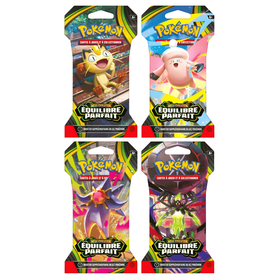 Art Set 4 boosters sous blister Pokémon Équilibre Parfait ME03 (FR)