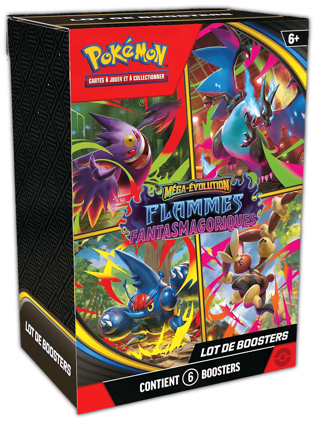 Lot de 6 boosters (Bundle) Pokémon Flammes Fantasmagoriques ME02 (FR)