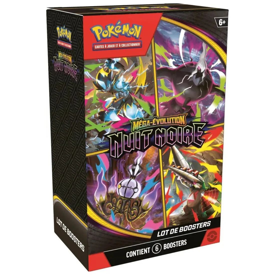 Lot de 6 boosters (Bundle) Pokémon Nuit Noire ME05 (FR)