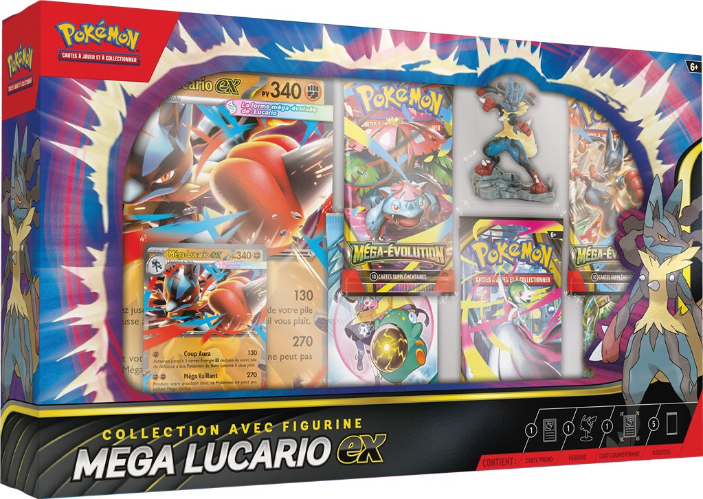 Collection avec figurine Pokémon Méga-Lucario-ex (FR)