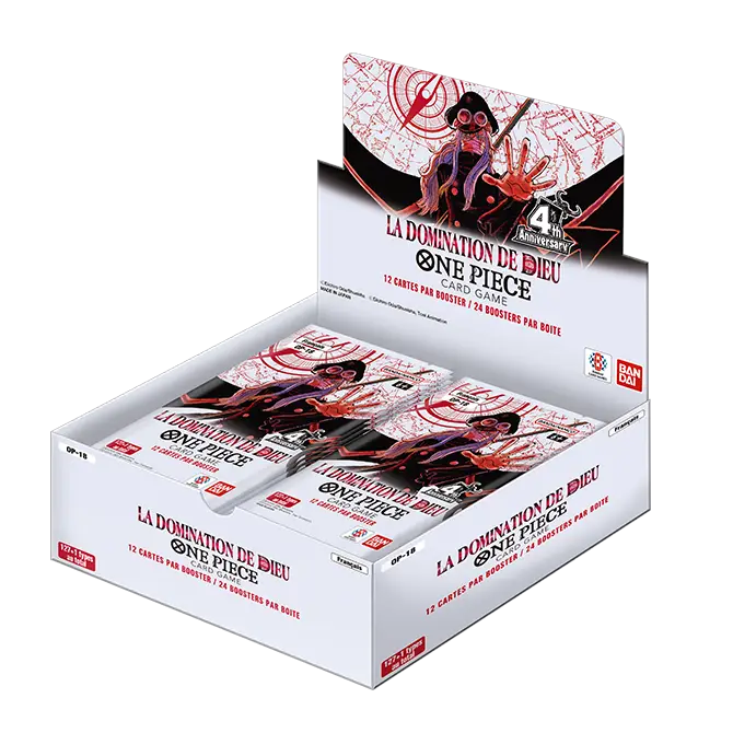 Précommande · Display 24 boosters One Piece Card Game OP-18 La Domination de Dieu (FR)