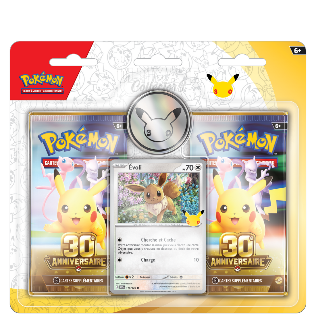 Blister 2 boosters Pokémon 30ᵉ Anniversaire – Évoli (FR)