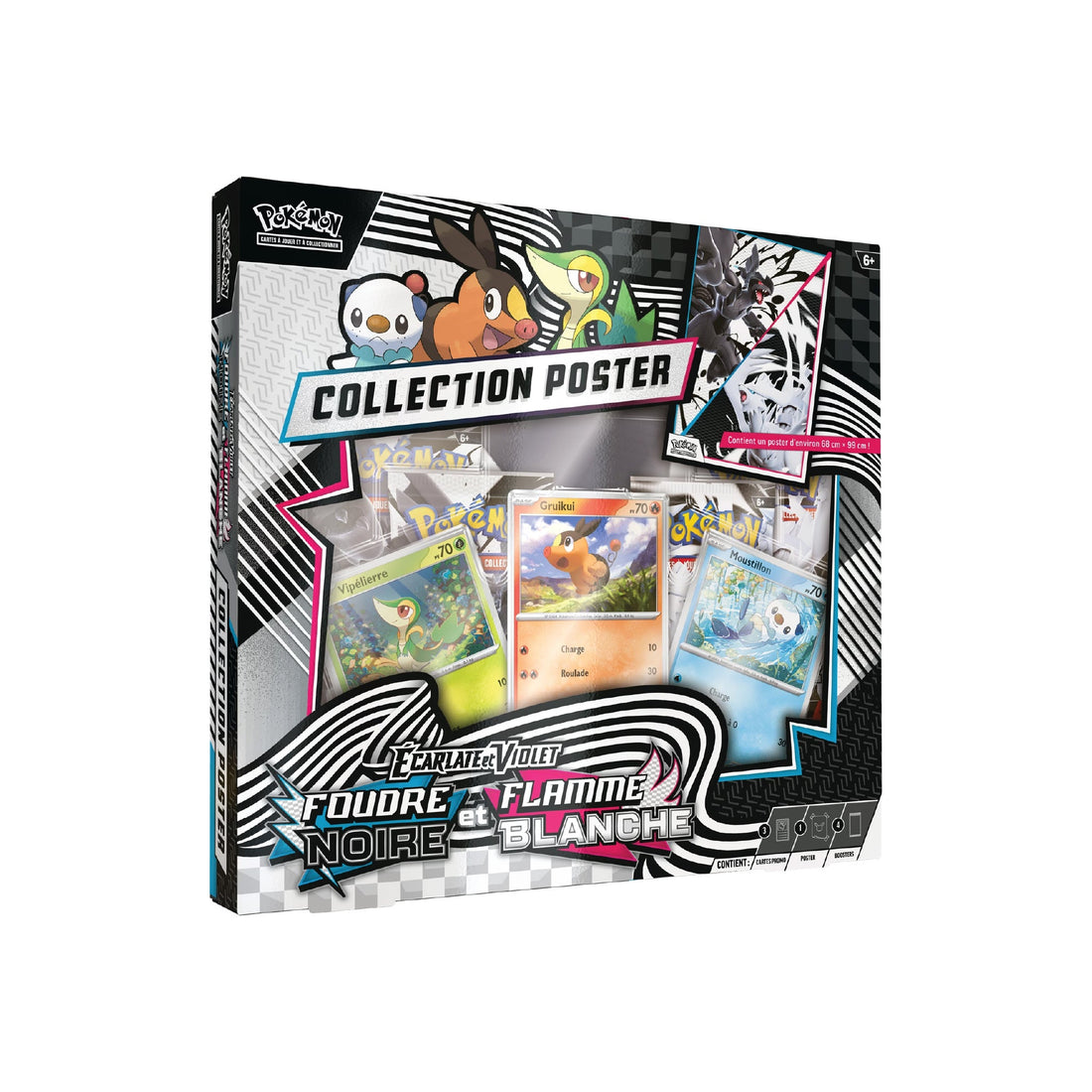 Coffret Collection Poster Unys Pokémon Foudre Noire et Flamme Blanche EV10.5 (FR)