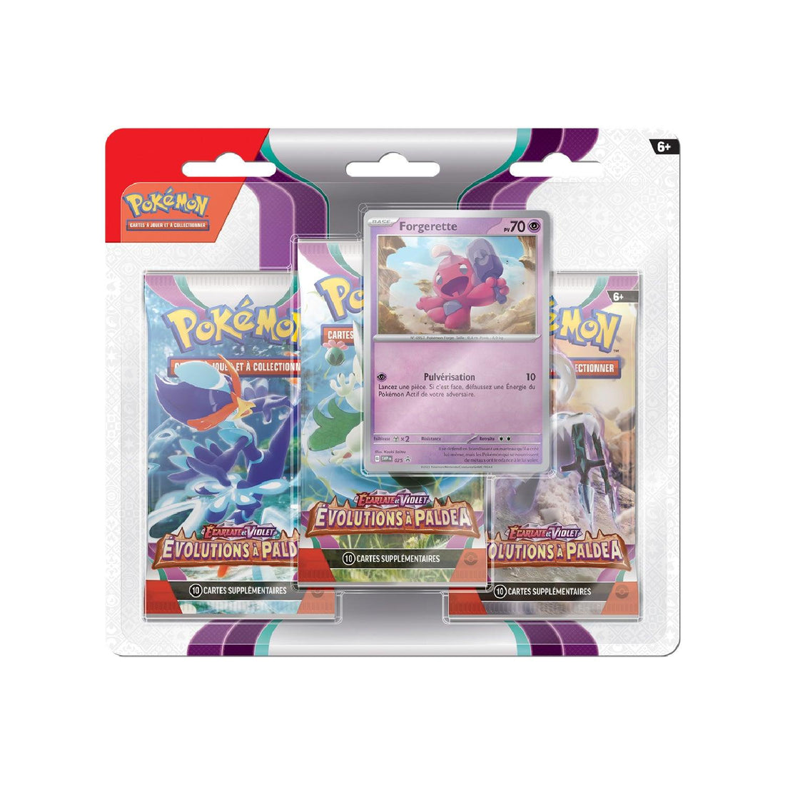 Tripack Pokémon Évolutions à Paldea EV2 Forgerette (FR)