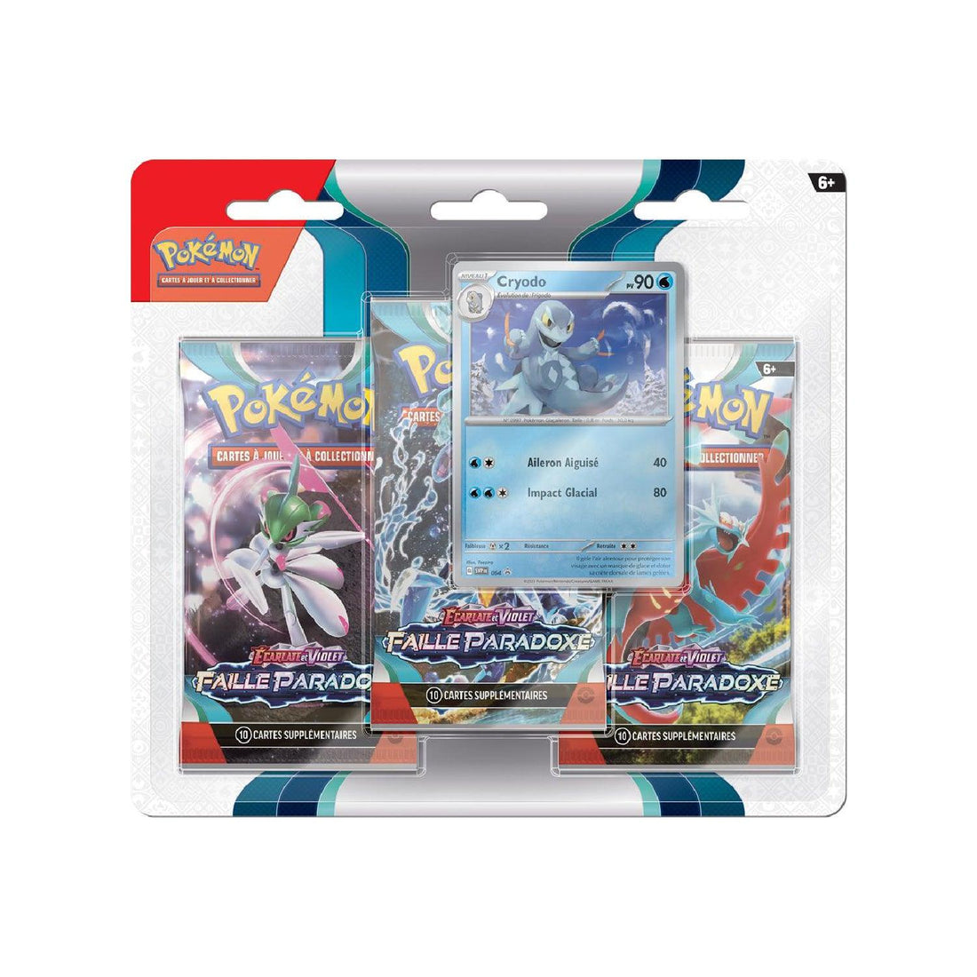 Tripack Pokémon Faille Paradoxe EV4 Cryodo (FR)