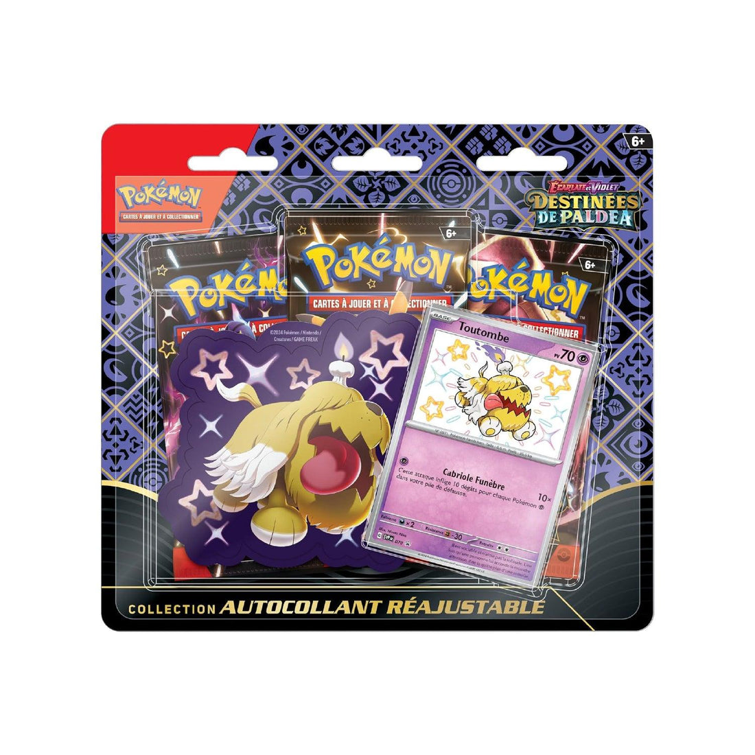 Tripack Collection Autocollant Pokémon Destinées de Paldea EV4.5 Toutombe (FR)