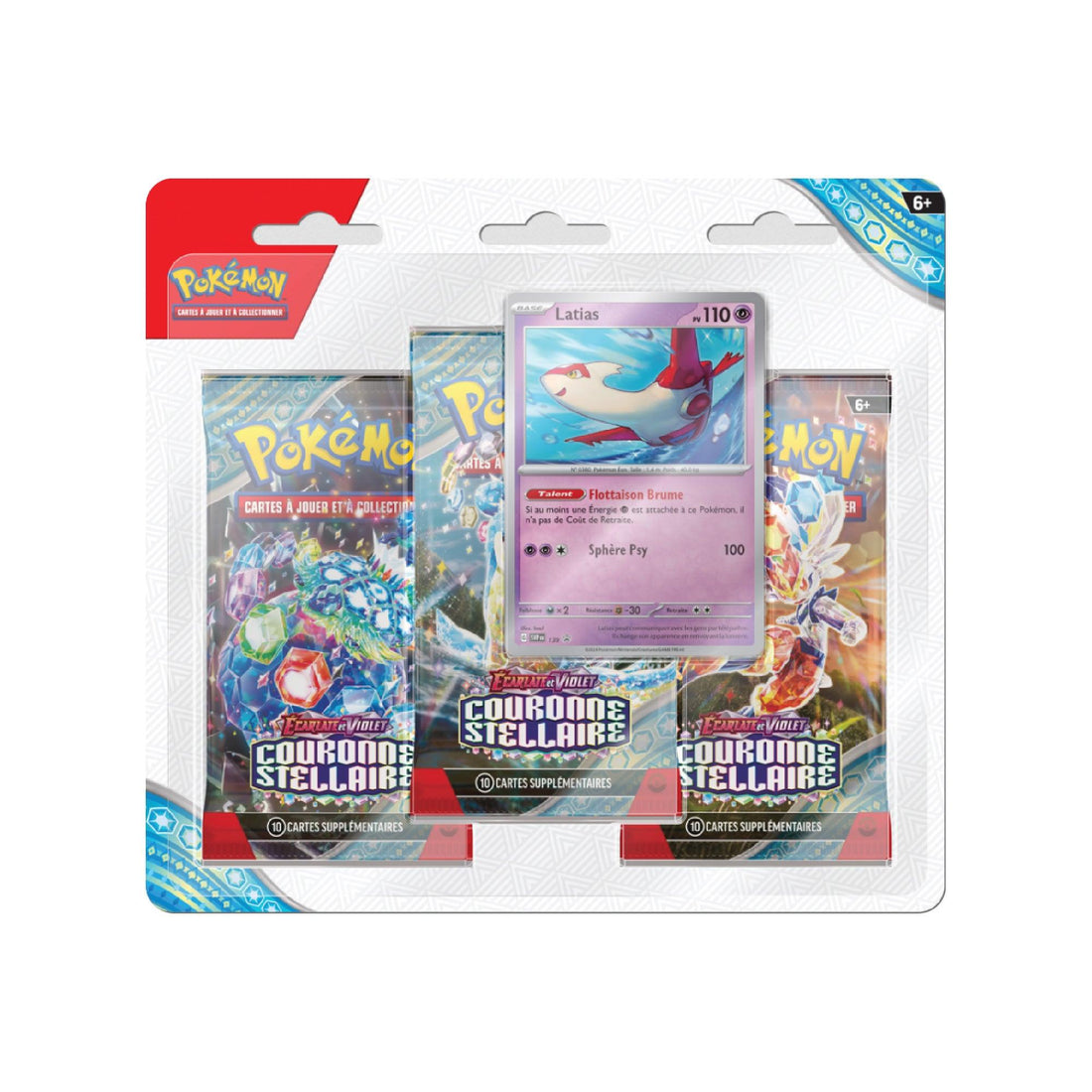 Tripack Pokémon Couronne Stellaire EV7 Latias (FR)