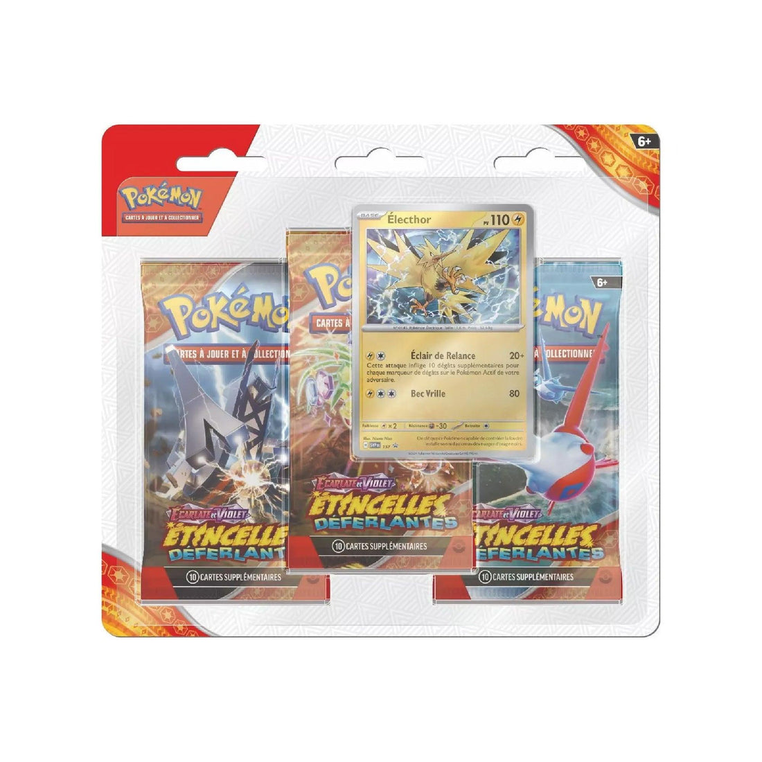 Tripack Pokémon Étincelles Déferlantes EV8 Électhor (FR)