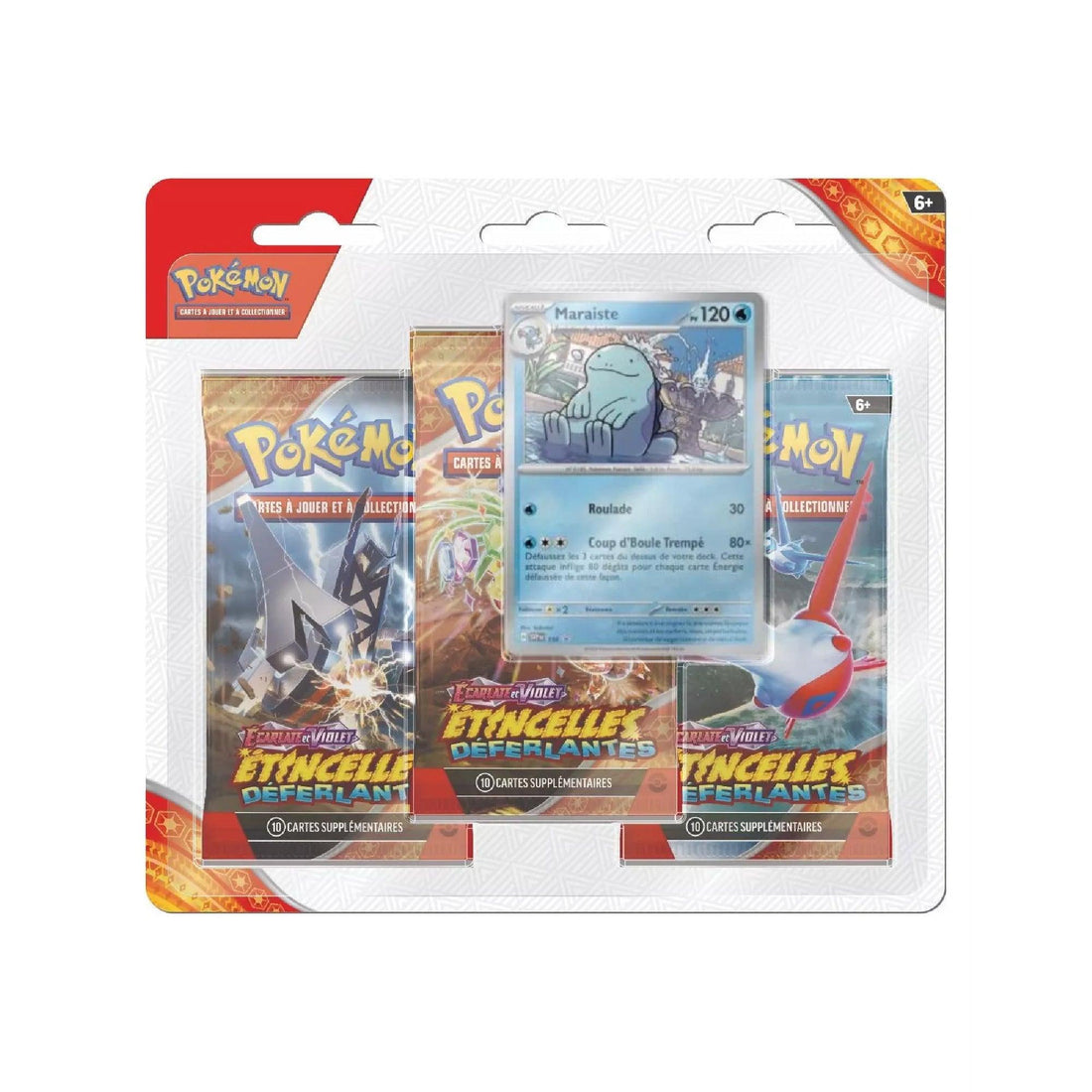 Tripack Pokémon Étincelles Déferlantes EV8 Maraiste (FR)
