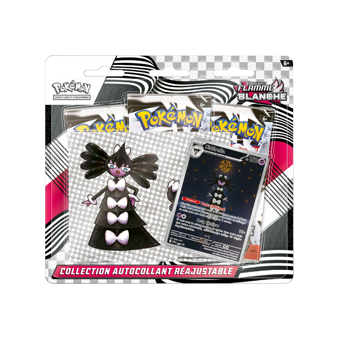 Tripack Collection Autocollant Pokémon Flamme Blanche EV10.5 Sidérella (FR)