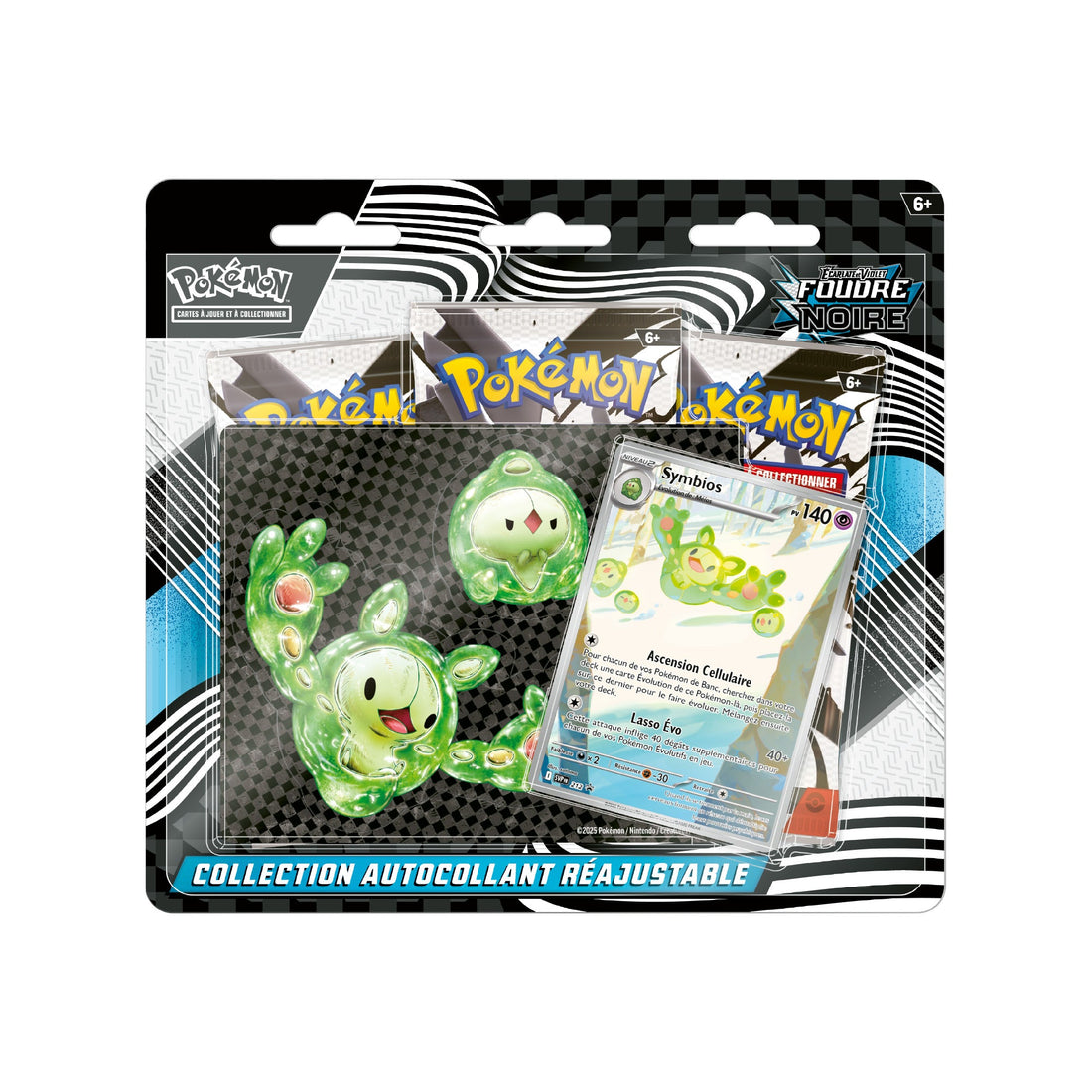 Tripack Collection Autocollant Pokémon Foudre Noire EV10.5 Symbios (FR)