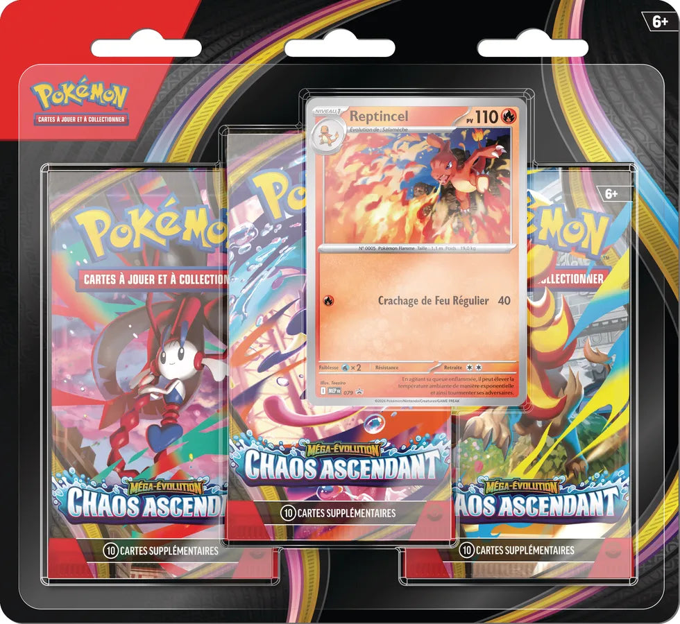 Tripack Pokémon Chaos Ascendant ME04 – Reptincel (FR)