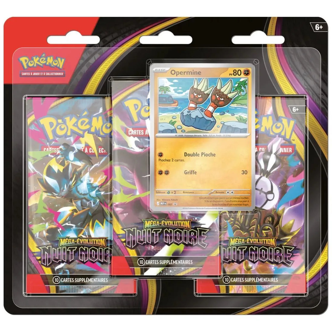 Tripack Pokémon Nuit Noire ME05 – Opermine (FR)