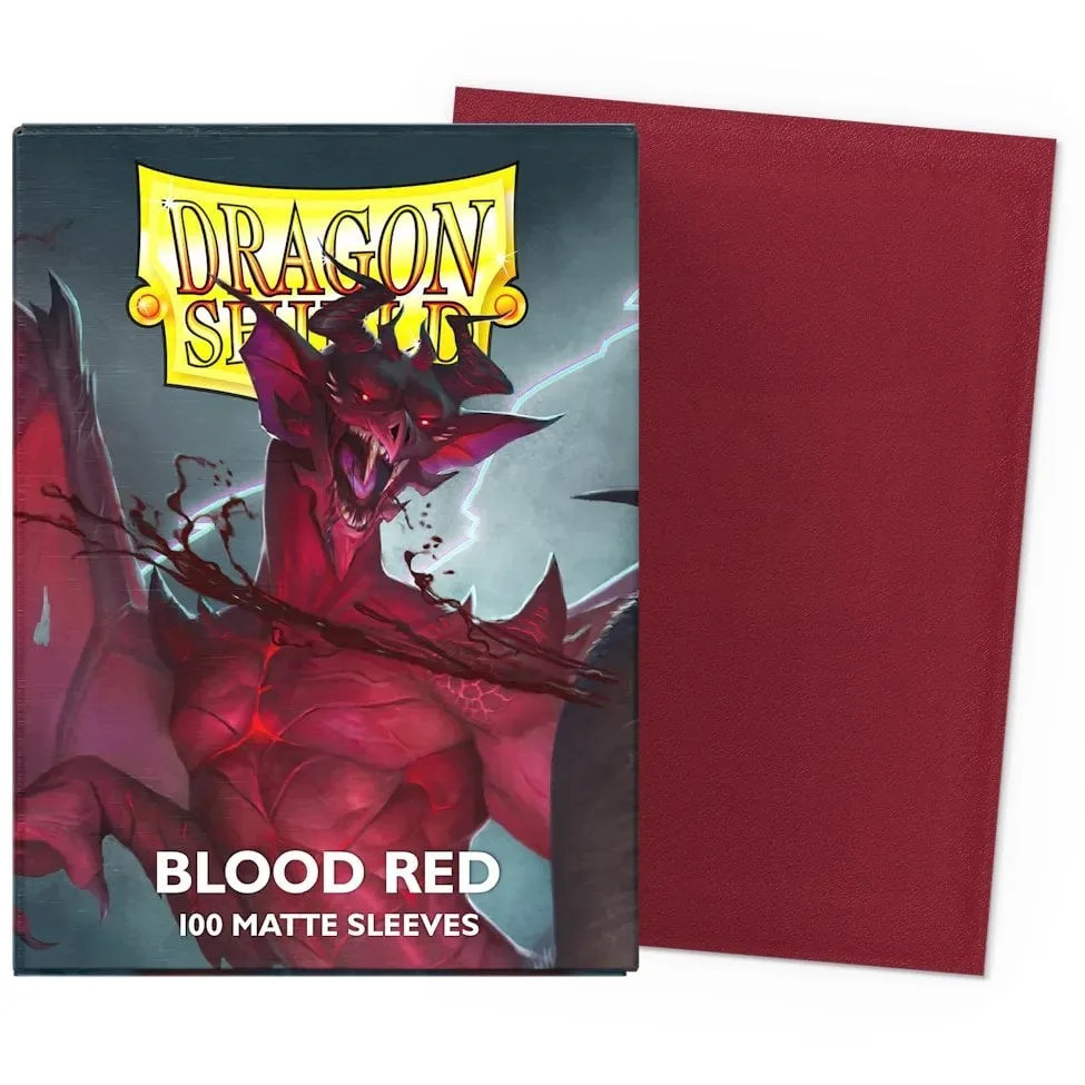 Prot&egrave;ge-cartes Dragon Shield Matte Blood Red x100 (taille standard)