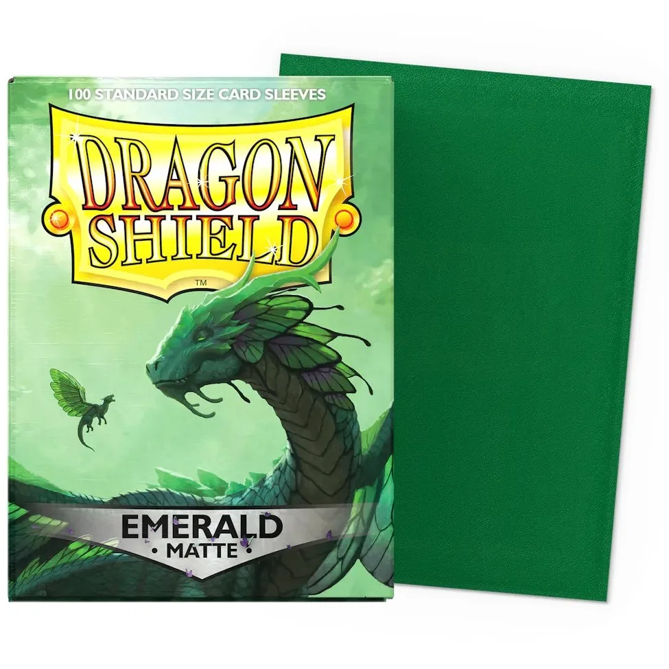 Prot&egrave;ge-cartes Dragon Shield Matte Emerald x100 (taille standard)