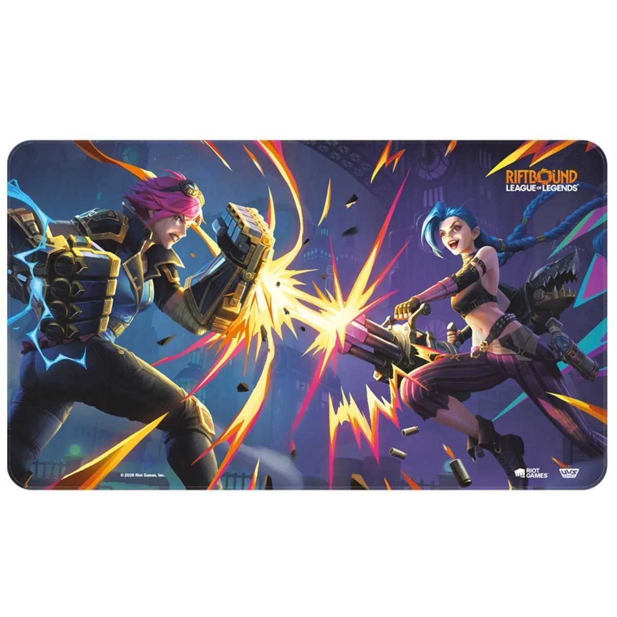 Tapis de Jeu - Set 4 Vendetta - Vi vs Jinx - Playmat - Riftbound : LoL TCG