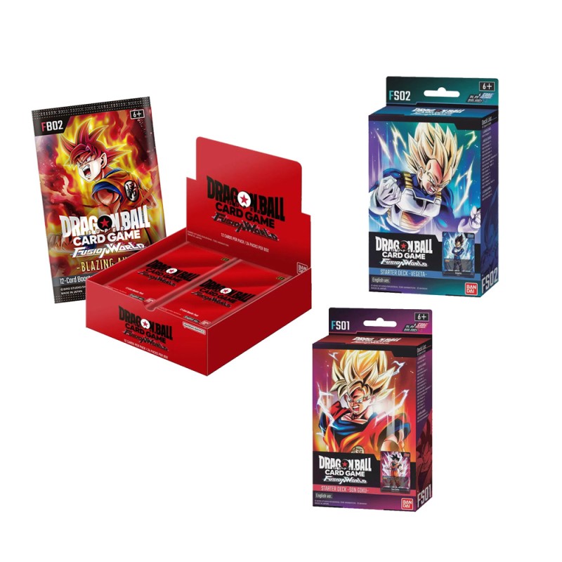Dragon Ball Fusion World &ndash; Display FB02 + decks Son Goku FS01 et Vegeta FS02 (EN)
