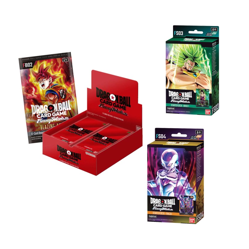 Dragon Ball Fusion World &ndash; Display FB02 + decks Broly FS03 et Frieza FS04 (EN)