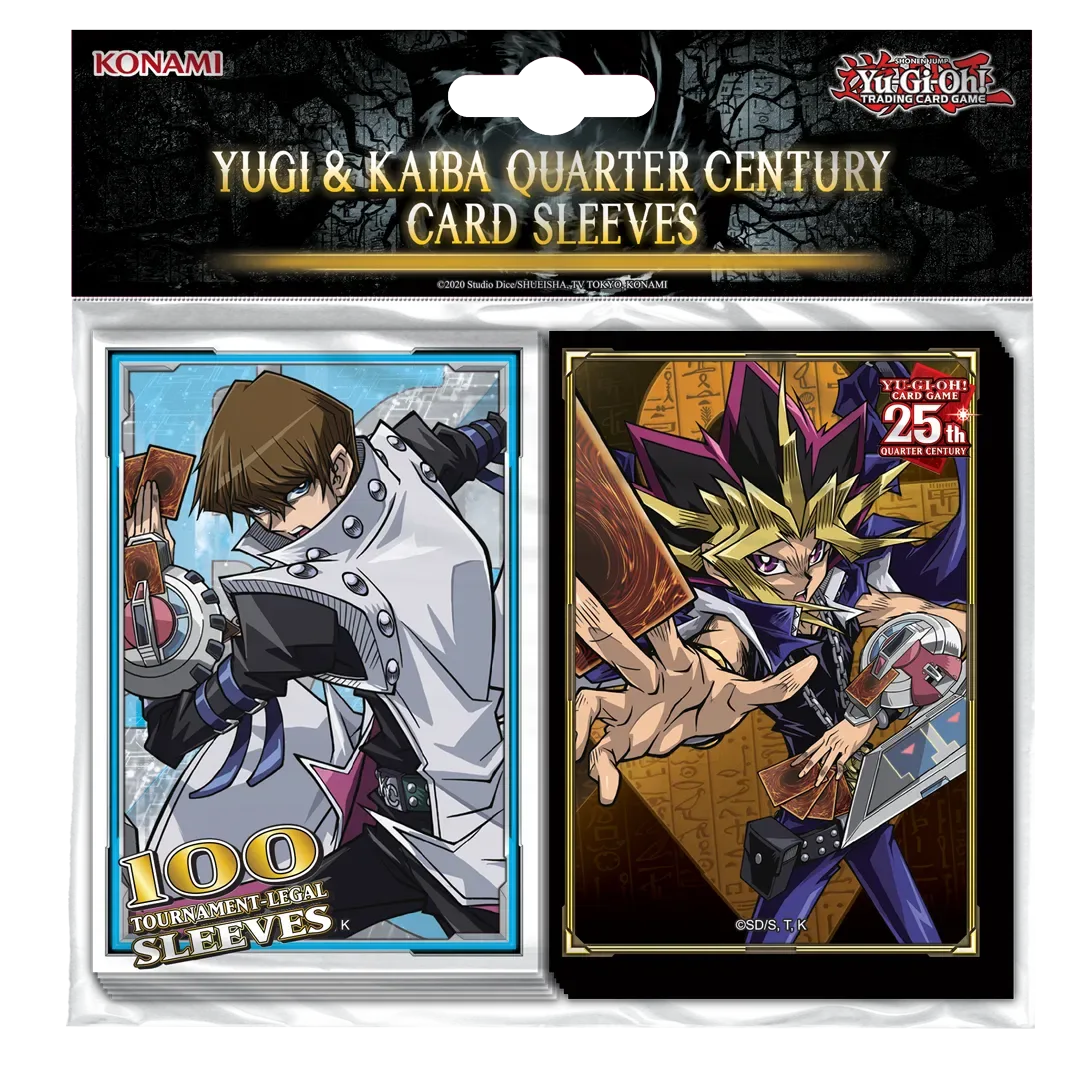 Prot&egrave;ge-cartes officiels Yu-Gi-Oh! Yugi & Kaiba Quarter Century x100