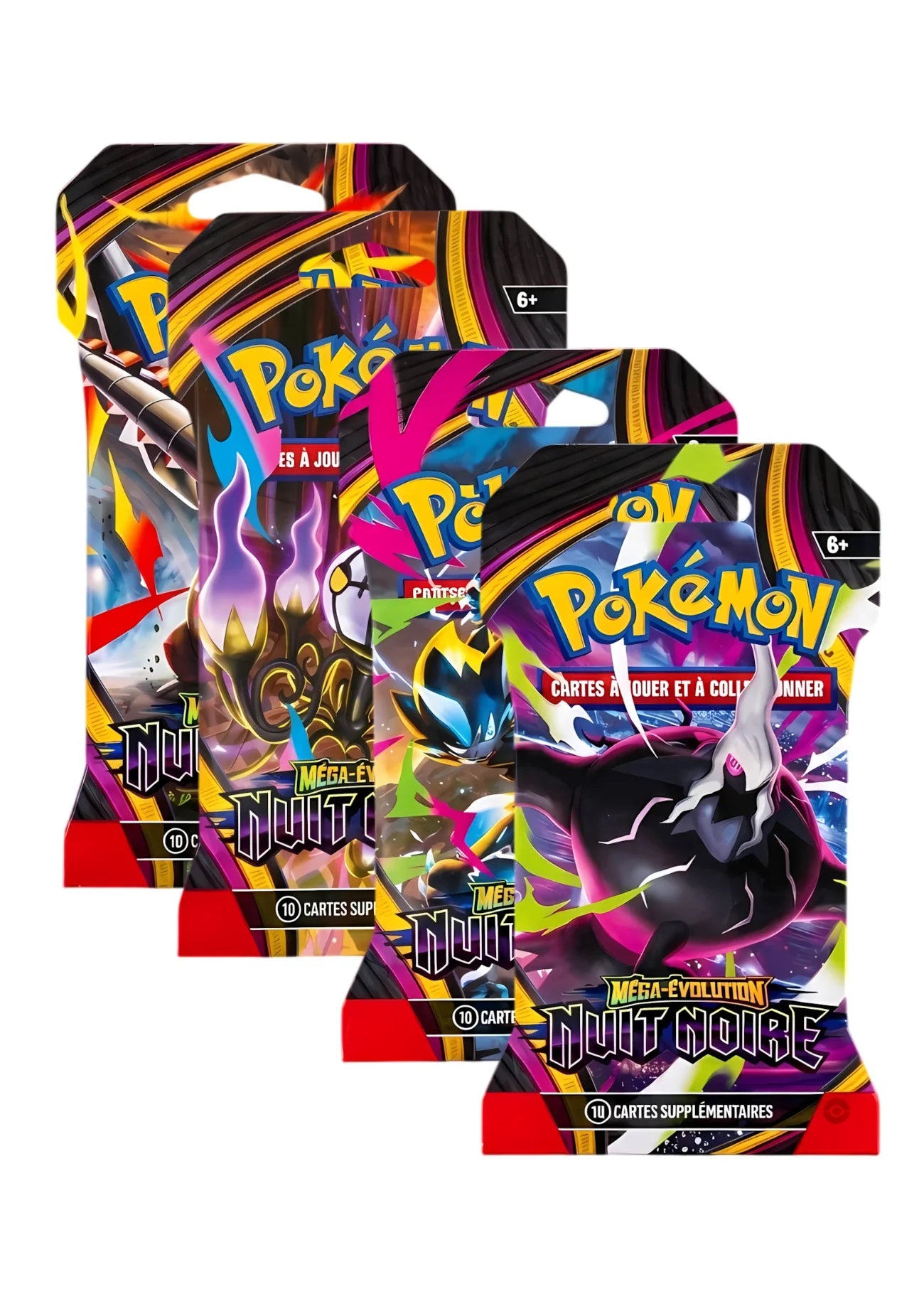Art Set 4 boosters sous blister Pok&eacute;mon Nuit Noire ME05 (FR)