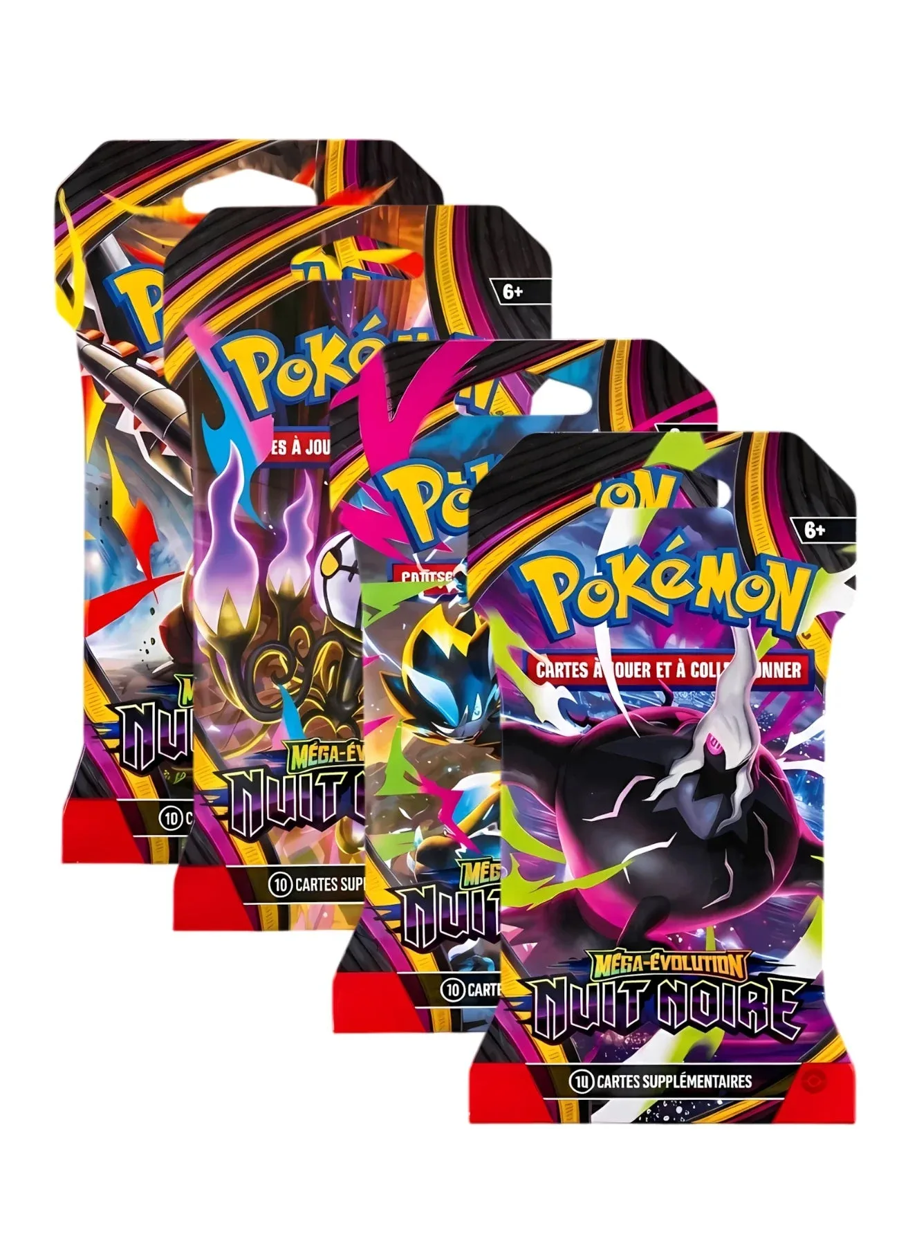 Art Set 4 boosters sous blister Pok&eacute;mon Nuit Noire ME05 (FR)
