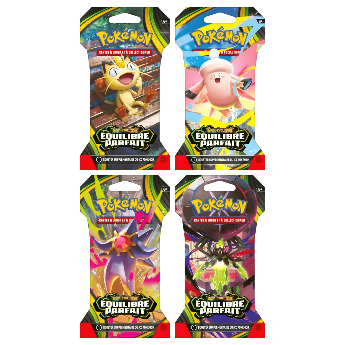 Art Set 4 boosters sous blister Pok&eacute;mon &Eacute;quilibre Parfait ME03 (FR)