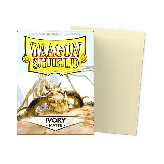 Dragon Shield Matte Ivory &mdash; prot&egrave;ge-cartes x100