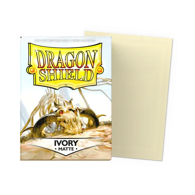 Dragon Shield Matte Ivory &mdash; prot&egrave;ge-cartes x100