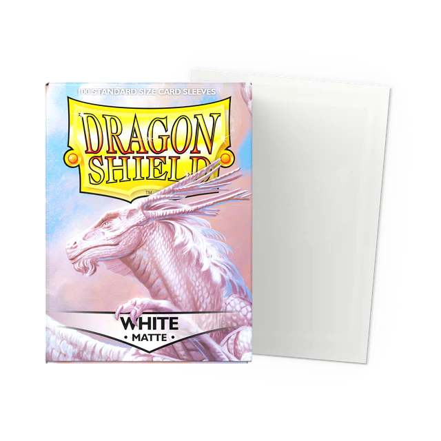 Dragon Shield Matte White &mdash; prot&egrave;ge-cartes x100