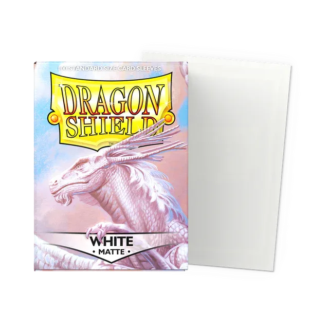 Dragon Shield Matte White &mdash; prot&egrave;ge-cartes x100
