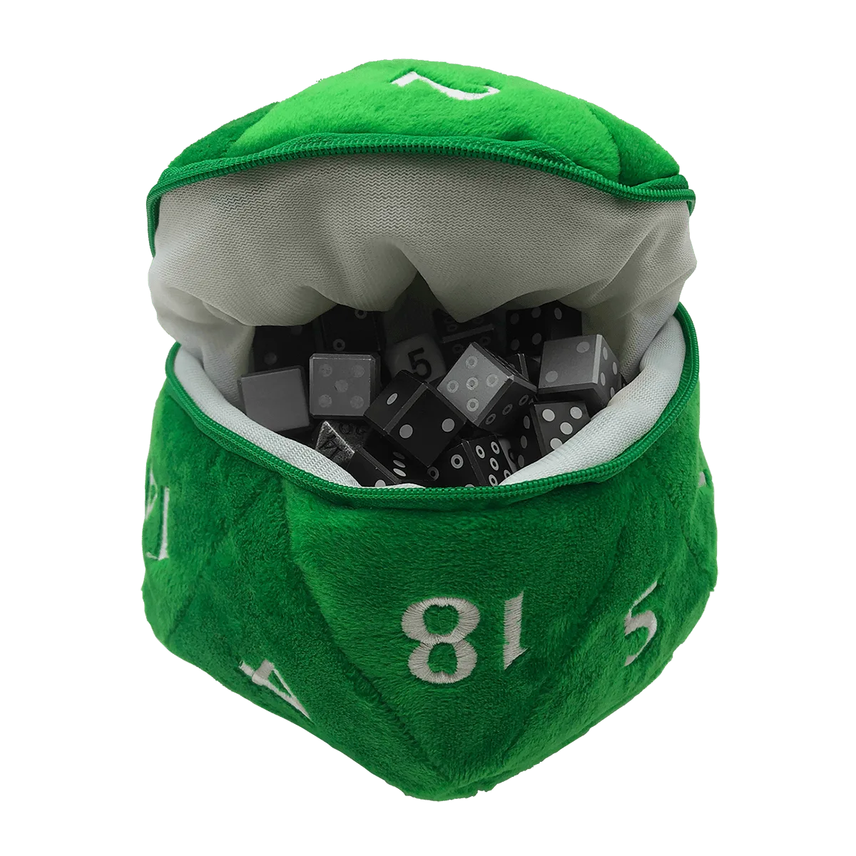 Pochette &agrave; d&eacute;s Ultra Pro D20 Plush Dice Bag Vert