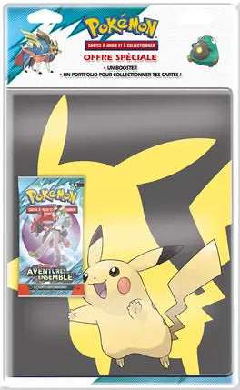 Pok&eacute;mon &mdash; portfolio Pikachu 9 pochettes + 1 Booster EV09