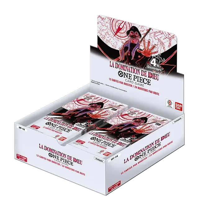 Pr&eacute;commande &middot; Display 24 boosters One Piece Card Game OP-18 The Dominance of God (FR)