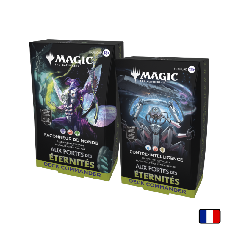 Lot de 2 Decks Commander Aux portes des &Eacute;ternit&eacute;s - Magic (FR)