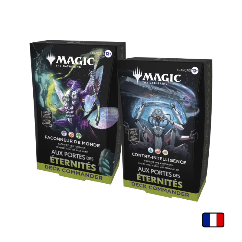 Lot de 2 Decks Commander Aux portes des &Eacute;ternit&eacute;s - Magic (FR)