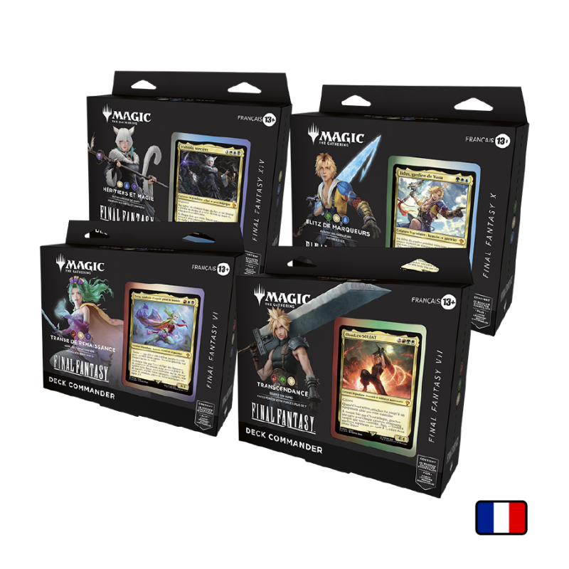 Lot de 4 Decks Commander FINAL FANTASY &ndash; Magic (FR)