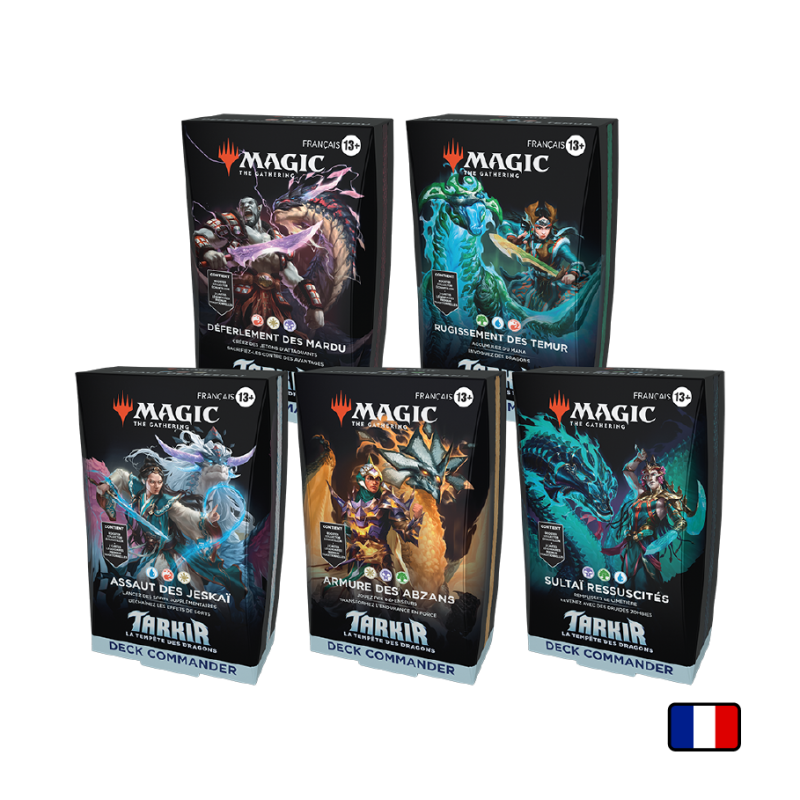 Lots de 5 Decks Commander - Tarkir : La Temp&ecirc;te des Dragons - Magic (FR)