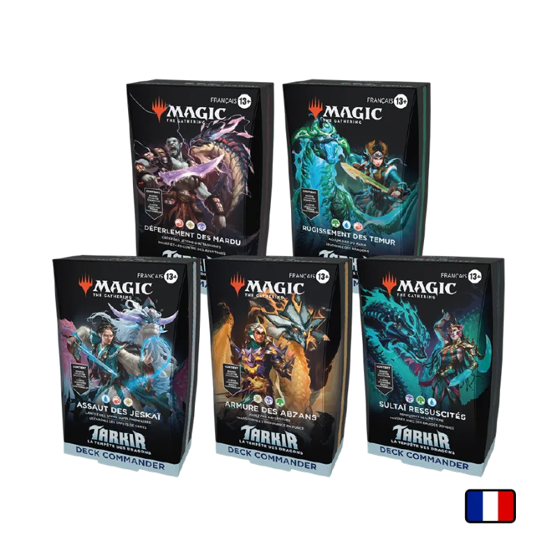 Lots de 5 Decks Commander - Tarkir : La Temp&ecirc;te des Dragons - Magic (FR)