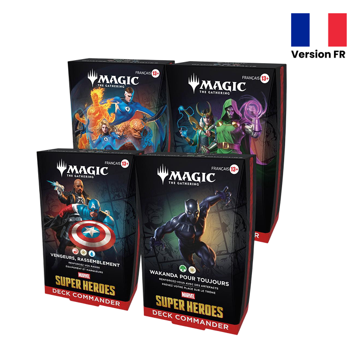 Lot de 4 Deck Commander - Marvel Super Heroes (FR)