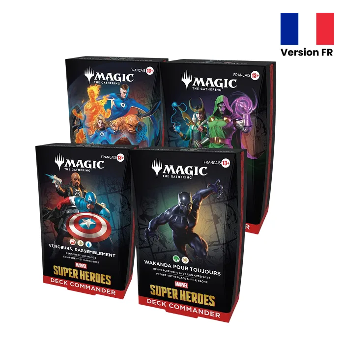 Lot de 4 Deck Commander - Marvel Super Heroes (FR)