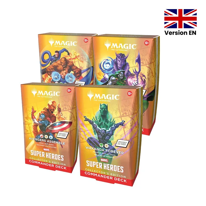 Lot de 4 Deck Commander Collector's - Marvel Super Heroes (EN)