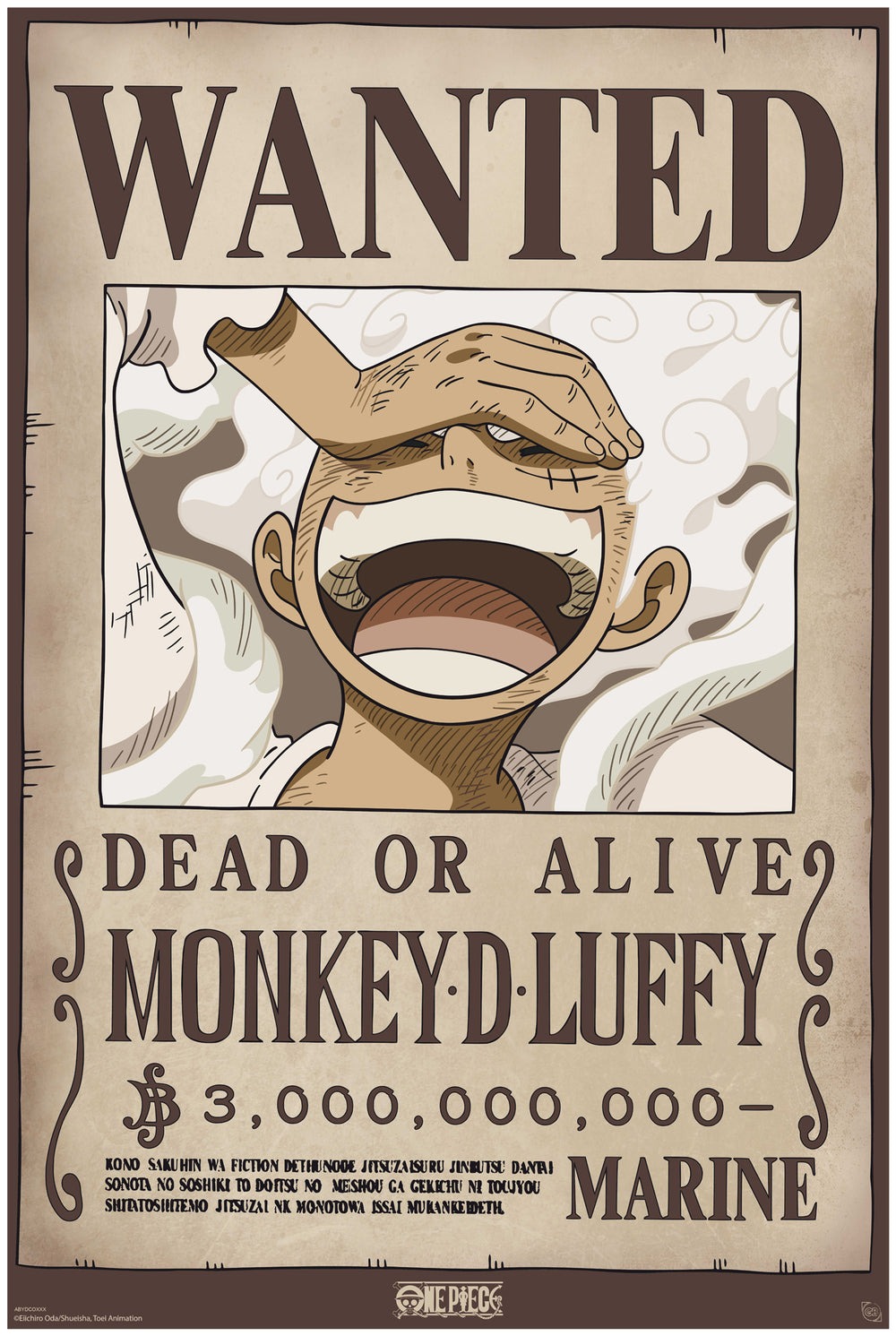Poster Wanted Luffy Wano &mdash; 91,5 &times; 61 cm