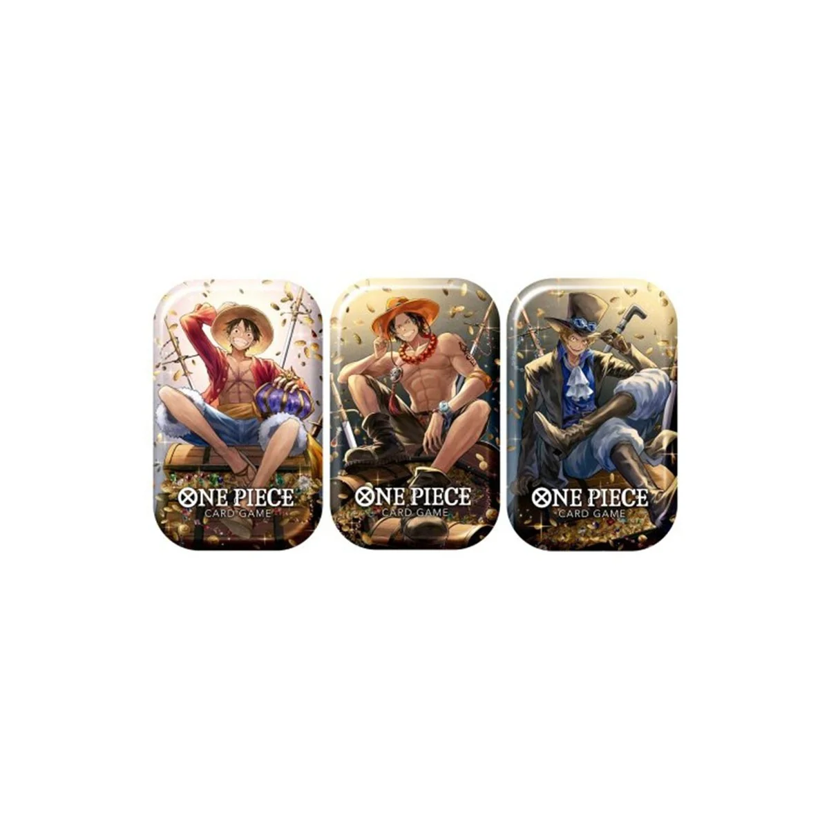 One Piece &ndash; Lot de 3 Tin Pack TS-02 Luffy, Ace et Sabo (FR)