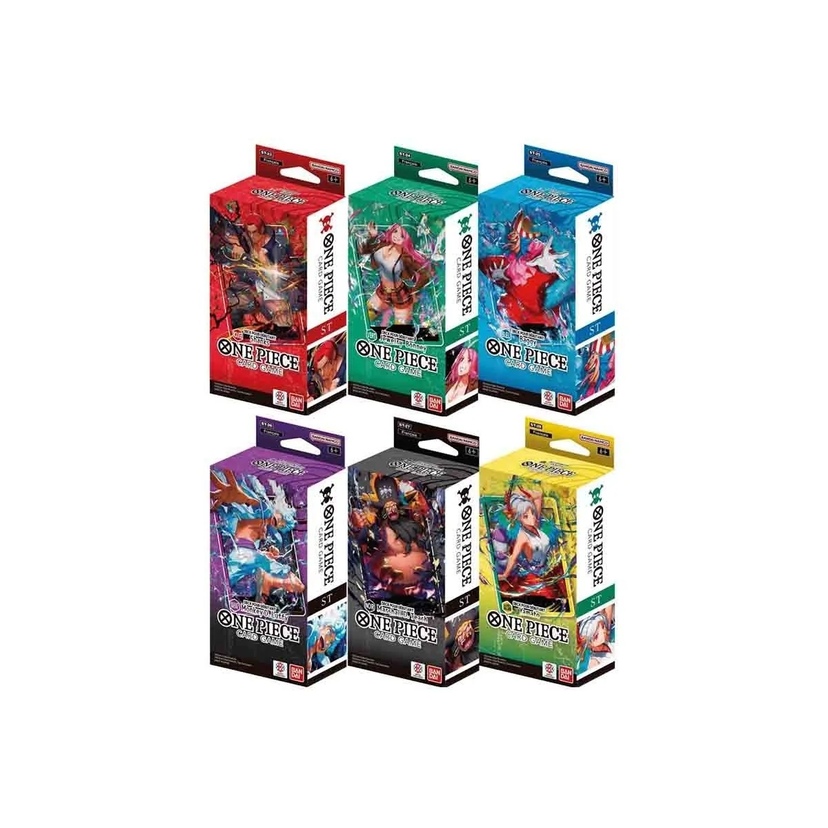 One Piece &ndash; Lot de 6 decks ST-23 &agrave; ST-28 (FR)