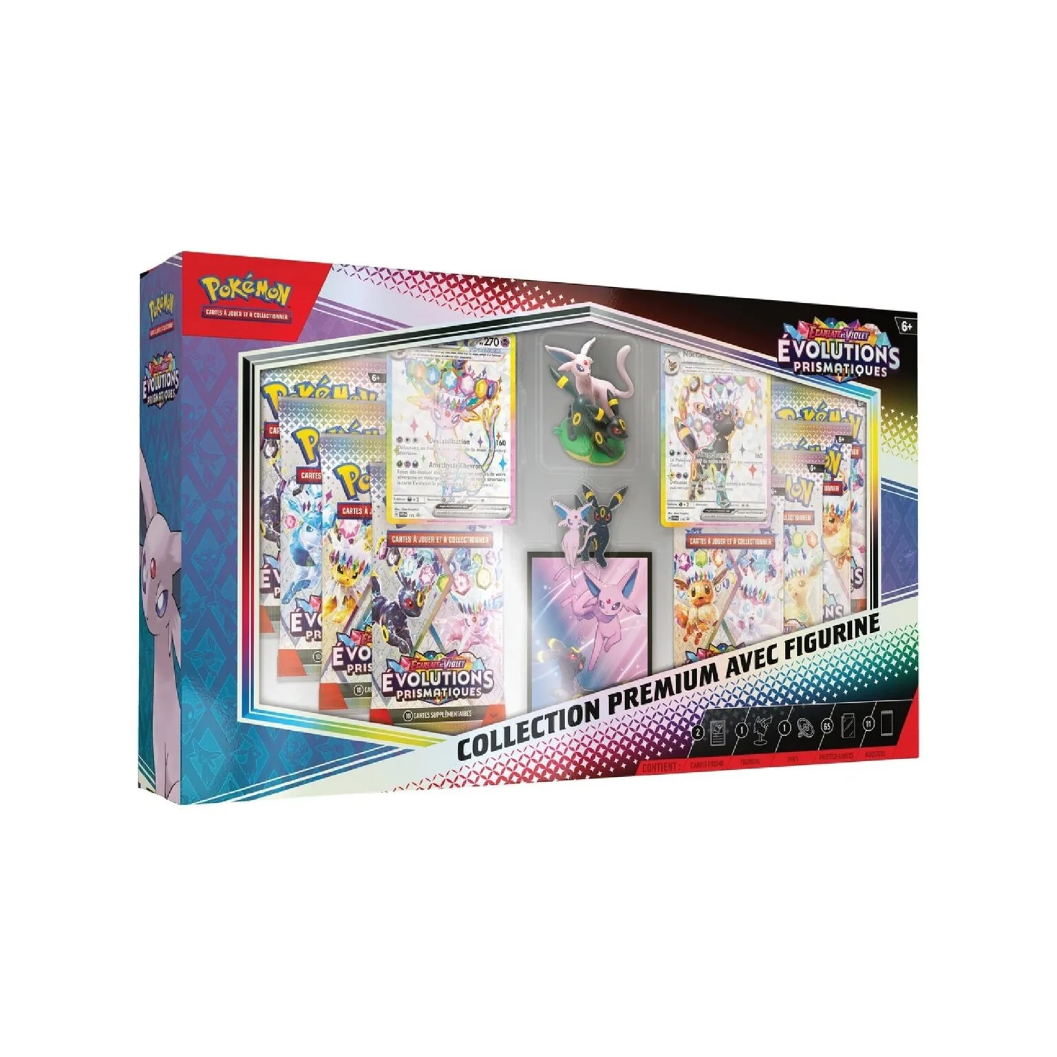 Coffret Collection Premium avec figurine Pok&eacute;mon &Eacute;volutions Prismatiques EV8.5 Mentali et Noctali (FR)