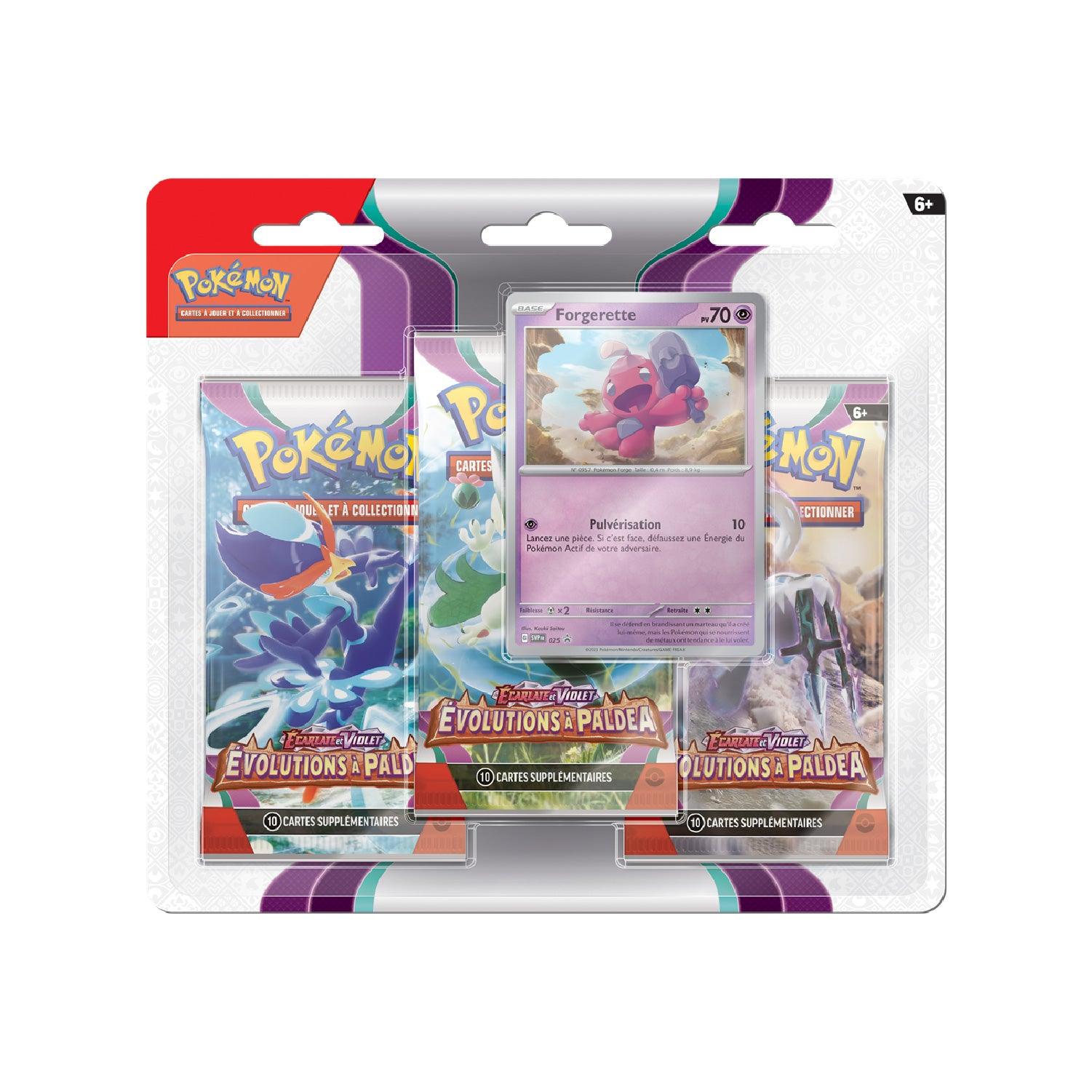 Tripack Pok&eacute;mon &Eacute;volutions &agrave; Paldea EV2 Forgerette (FR)